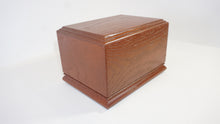 Load image into Gallery viewer, local made pet cremation wood urn 100cu in cinnamon
