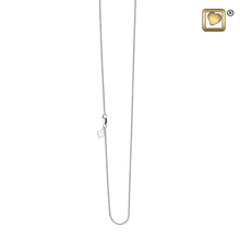 Load image into Gallery viewer, rhodium plated sterling silver pet cremation keepsake jewelry bead necklace only
