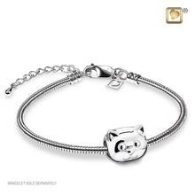 Load image into Gallery viewer, sterling silver pet cremation keepsake jewelry bead cat
