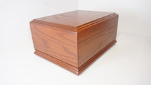 Load image into Gallery viewer, local made pet cremation wood urn 200 cu in cinnamon
