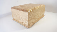 Load image into Gallery viewer, local made pet cremation wood urn 200 cu in natural
