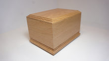 Load image into Gallery viewer, local made pet cremation wood urn 100 cu in natural
