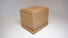 Load image into Gallery viewer, local made pet cremation wood urn 50 cu in natural
