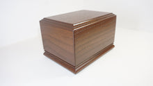 Load image into Gallery viewer, local made pet cremation wood urn 100 cu in walnut
