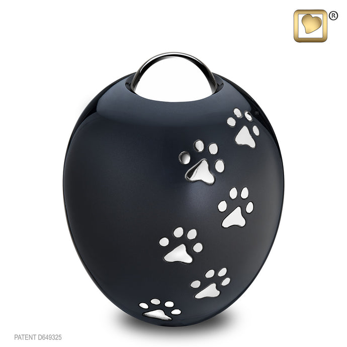 adore pet cremation urn with paw prints large 150 cu in